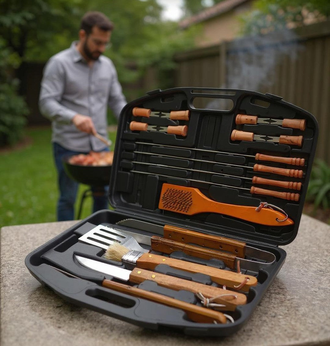 Set Parrilleros Asado Maleta 18 Piezas